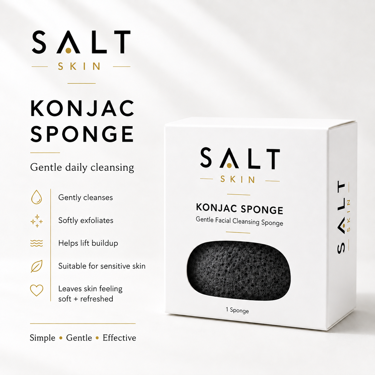 SALT Skin Konjac Cleansing Sponge benefits
