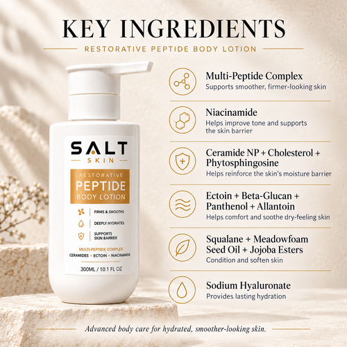 SALT Skin Restorative Peptide Body Lotion key ingredients