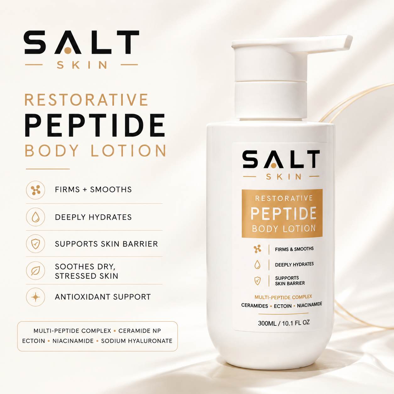SALT Skin Restorative Peptide Body Lotion benefits
